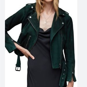 NWT AllSaints Suede Balfern Biker Jacket